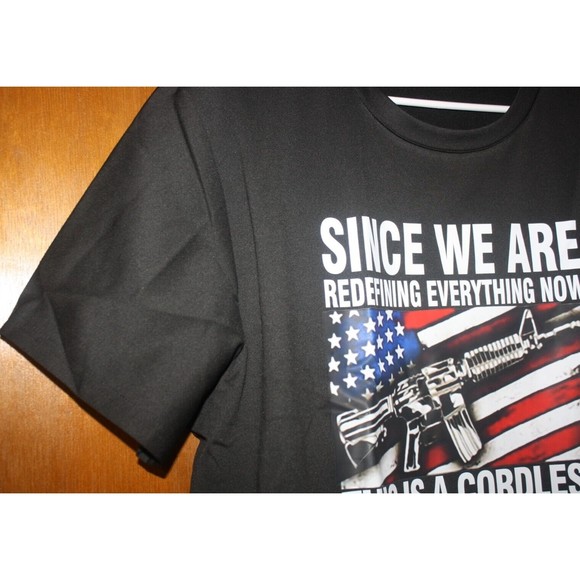 Men's T- Shirt Graphic Sarcastic Funny Patriotic Black Sz XL NIP - Picture 4 of 7